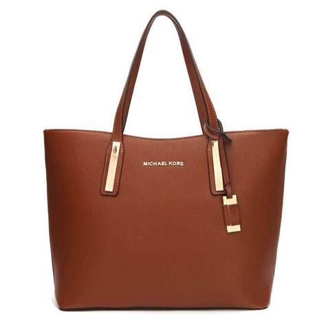 michael kors jaryn large leather shoulder tote brown|michael kors collection jaryn large tote .